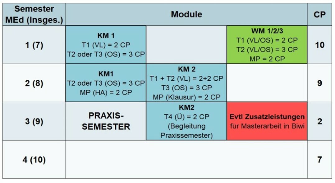 Beispiel 3: Bildungswissenschaft-Studium mit Masterarbeit in Bildungswissenschaft