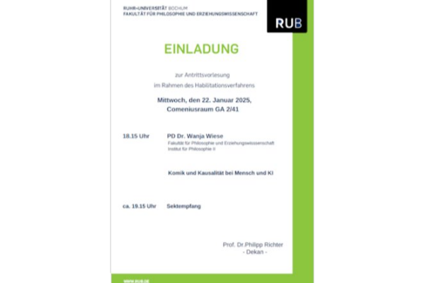 Wanja Wiese Antrittsvorlesung