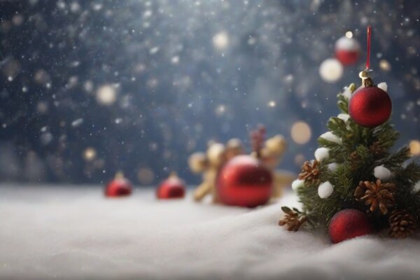 Snow Falling Christmas Symbols In Backgr 0