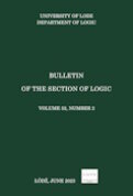 Bulletin of the Section of Logic Cover