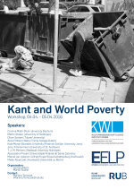 Poster INTERNATIONALER WORKSHOP "KANT AND WORLD POVERTY"