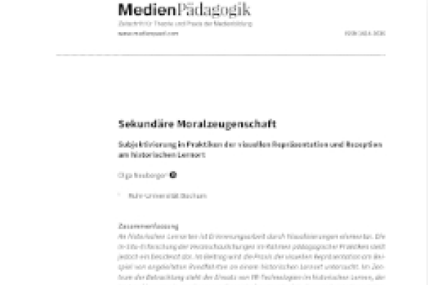 Sekundäre Moralzeugenschaft Cover